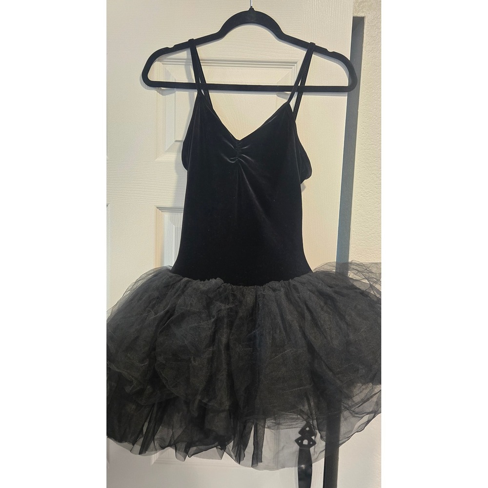 World of Dancing Company Black Velvet Tulle Tutu Ballet Leotard Youth MA 803060